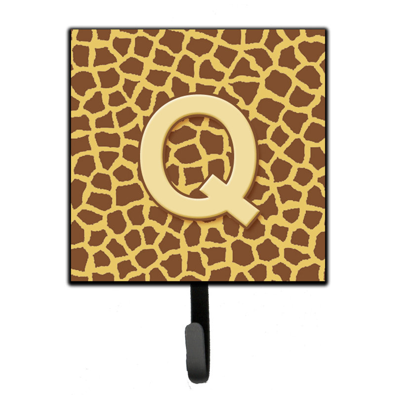Porte-laisse giraffe monogramme et crochet mural, Q