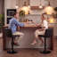 Modern Swivel Bar Stools Set Of 3, Black-1265229820-1265229816