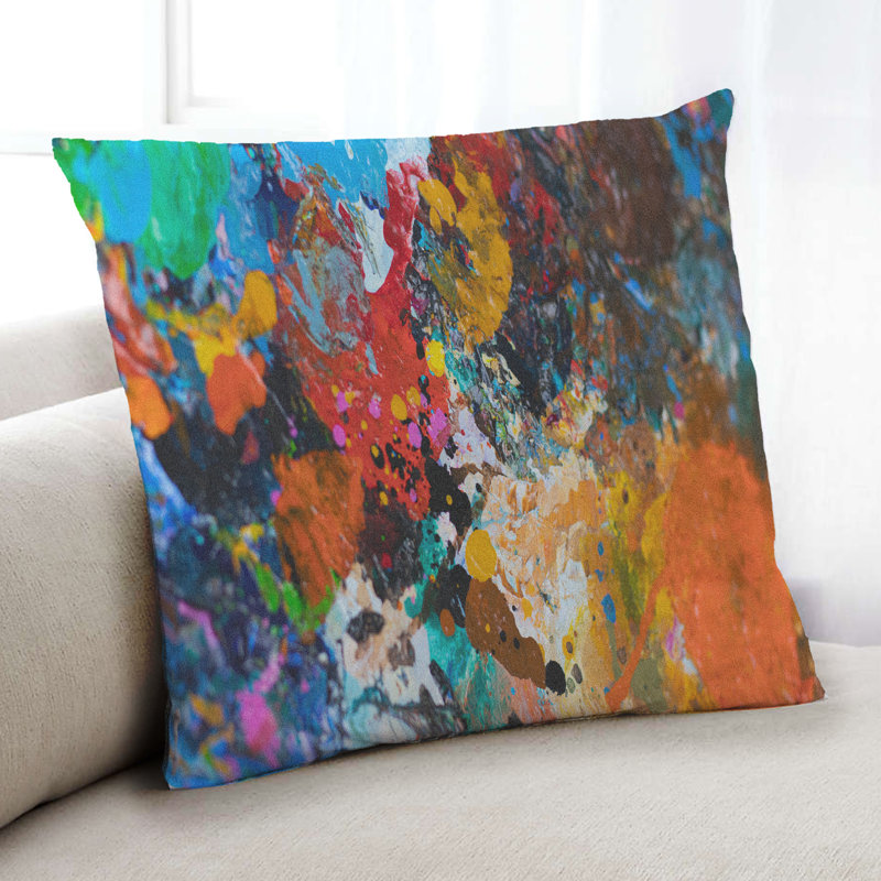 Abstract Throw Pillow, Synthetic