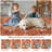 Boho Machine Washable Rug with Rubber Backing for Living Room Non-Slip Dining Room Rug Easy-Cleaning Floor Carpet for Bedroom Office Playroom_OKPHO_338N_Geometric_Brick Red-888334868
