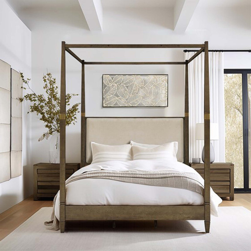 Canopy Bed Queen See below, Brown