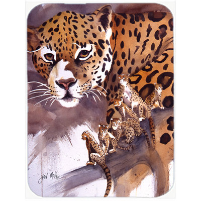 Caroline's Treasures Cheetah Glass Cutting Board