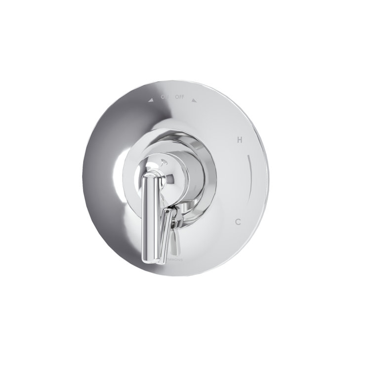 Birch Wall Mounted Shower Valve Trim with Volume Control Lever