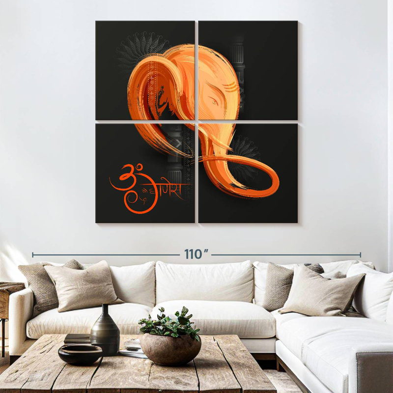 Adella Hindu God Lord Ganesh, 74" H x 74" W