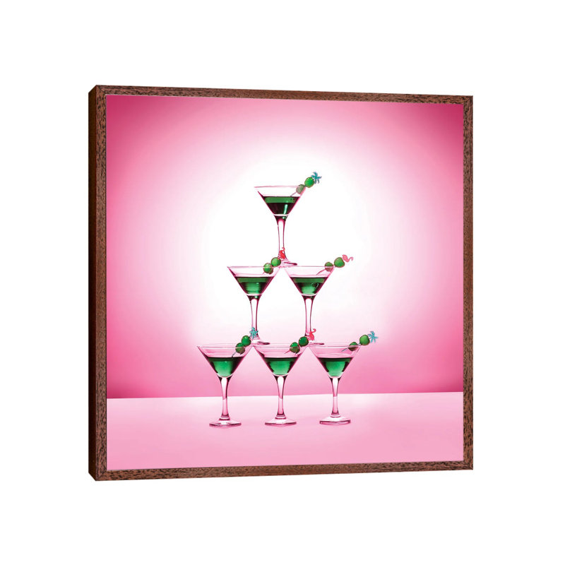 Happy Hour Mountain 1 Piece Floater Frame Wall Art on Canvas, 93.98 cm H x 93.98 cm W, Classic Wood