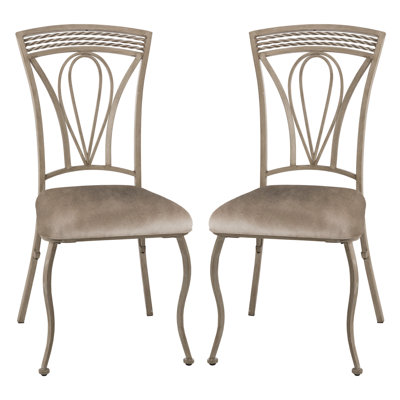 Anton 19 " H Faux Leather Upholstered Metal Side Chair