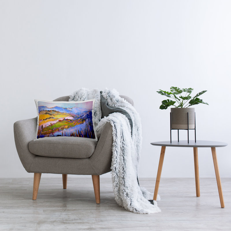 Coussin décoratif abstrait Abstract Wippling Waves, design par Lera