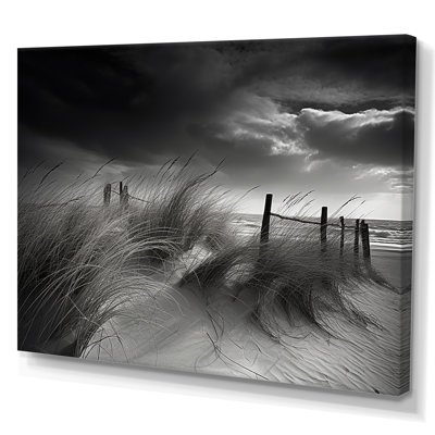 Black And White Beach Scenery I - Nautical & Beach Wall Art Prints