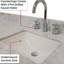 80 po L x P 22 po Meuble-lavabo double blanc avec comptoir en marbre, robinets, robinet à 36 paires
