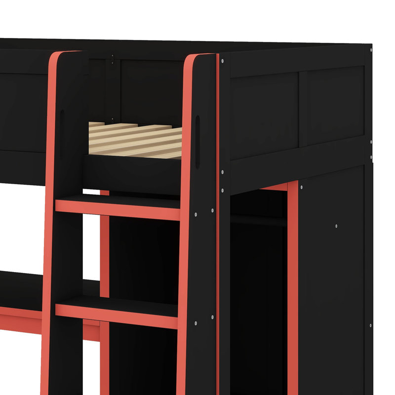 Lit mezzanine double avec bureau, Full