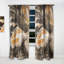 Noir, jaune, marbre, liquide Art II - rideau abstrait - velours obscurcissant - 1 panneau-71739825
