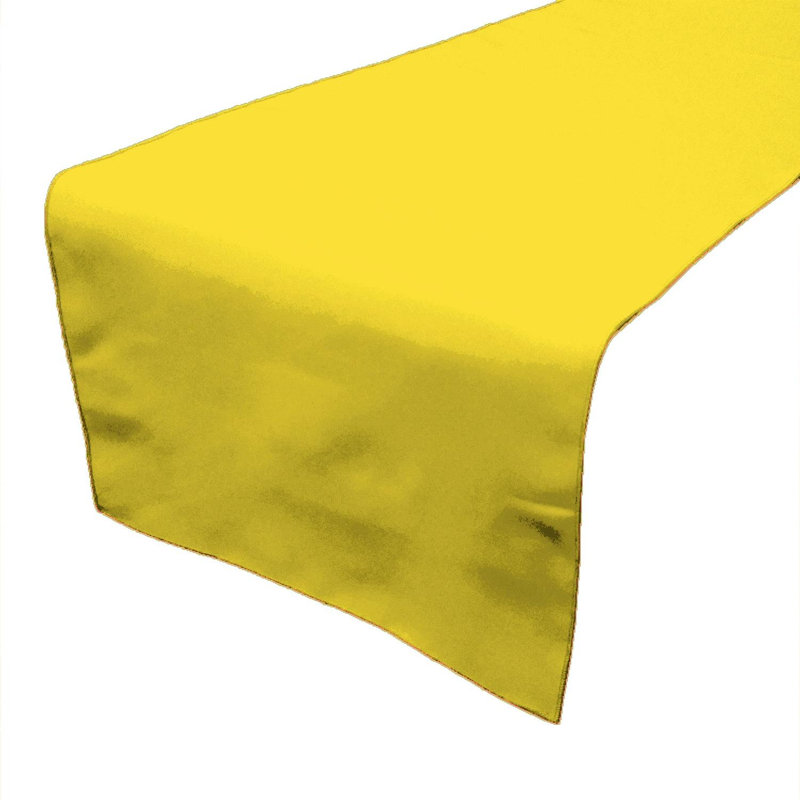 Ollig Rectangle Polyester Table Runnner, Lemon, 60" x 24" 