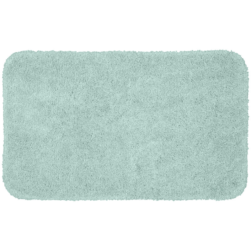 Tapis pour salle de bain en nylon Treye avec envers antidérapant, Rectangle 30 po x 50 po, Écume de mer