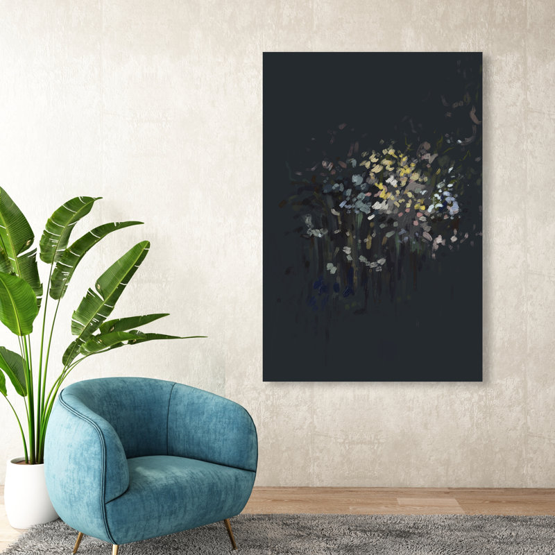 Midnight Flowers Print by Oliver Gal, 36"H x 54"W, Gallery Wrapped