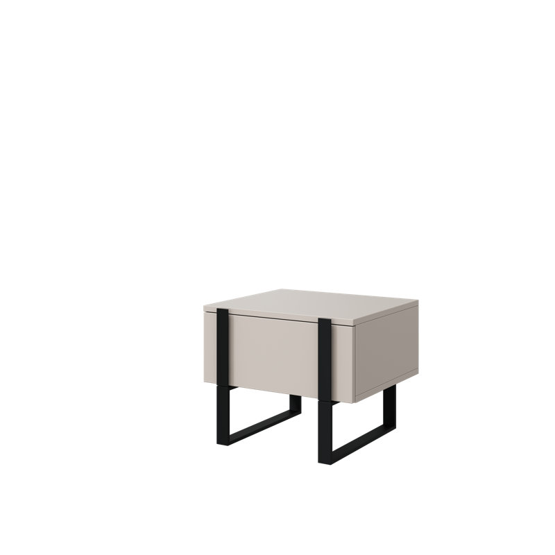 Alcadio bedside table, Cashmere/Black