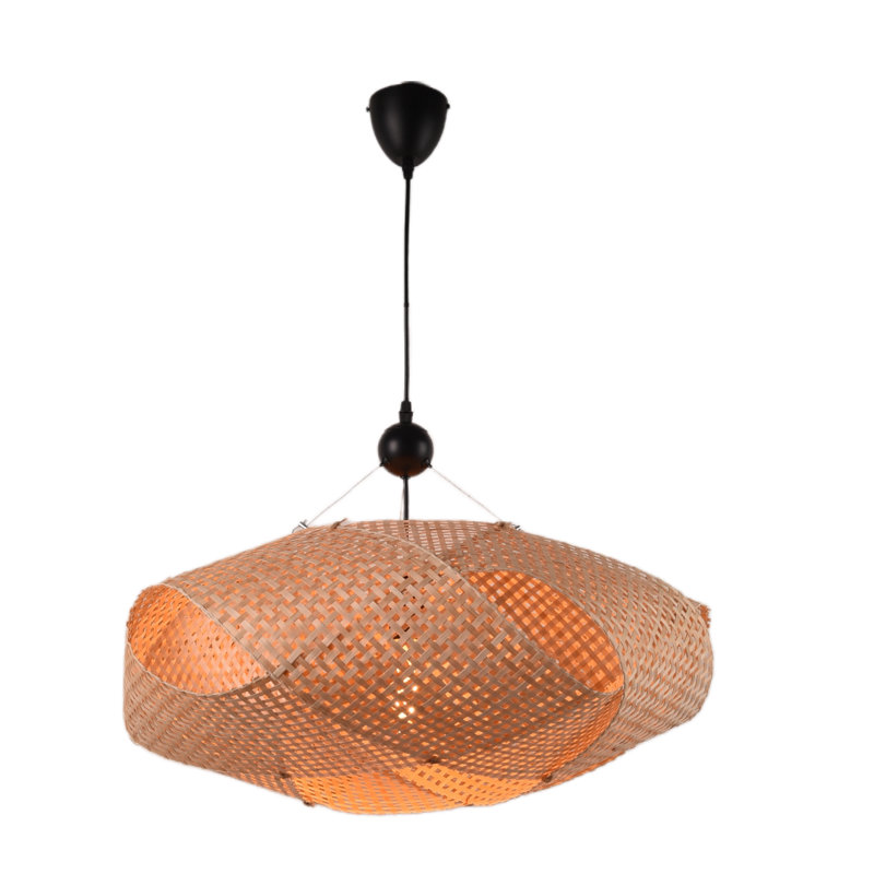 Luminaires suspendus lustre en bambou Kandace Farmhouse