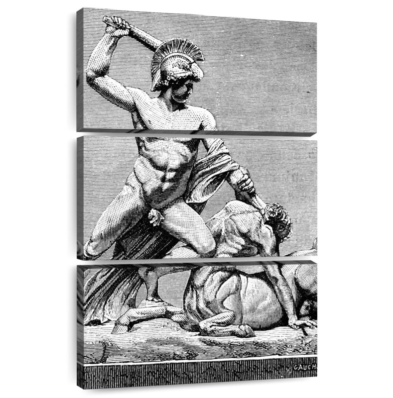Leisha Theseus Killing The Minotaur, 32" H x 20" W
