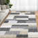 Geometric Machine Washable Area Rug with Rubber Backing for Living Room Plaid Non-Slip Rug Modern Indoor Carpet Non-Shedding Rug for Bedroom Dining Room Hallway Kitchen Office Playroom Nursery