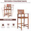 Tabouret de bar 29,5 po en bois d’acacia Luxora