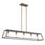 Luminaire suspendu linéaire en îlot de cuisine 8 lumières Burley Oak-542117646