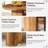 63" Fluted Oval Dining Table Double Pedestal Kitchen Table For 4-6 With Thickened Edge & Semi-Cylindrical Base-1960381096