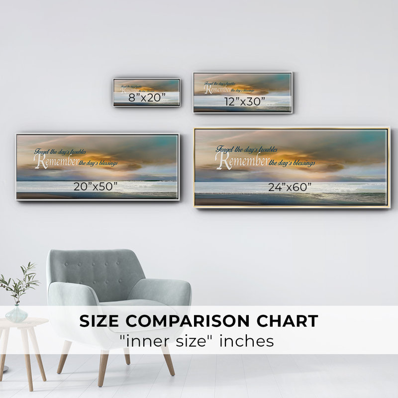 Remember- Framed Canvas, 24" H x 60" W
