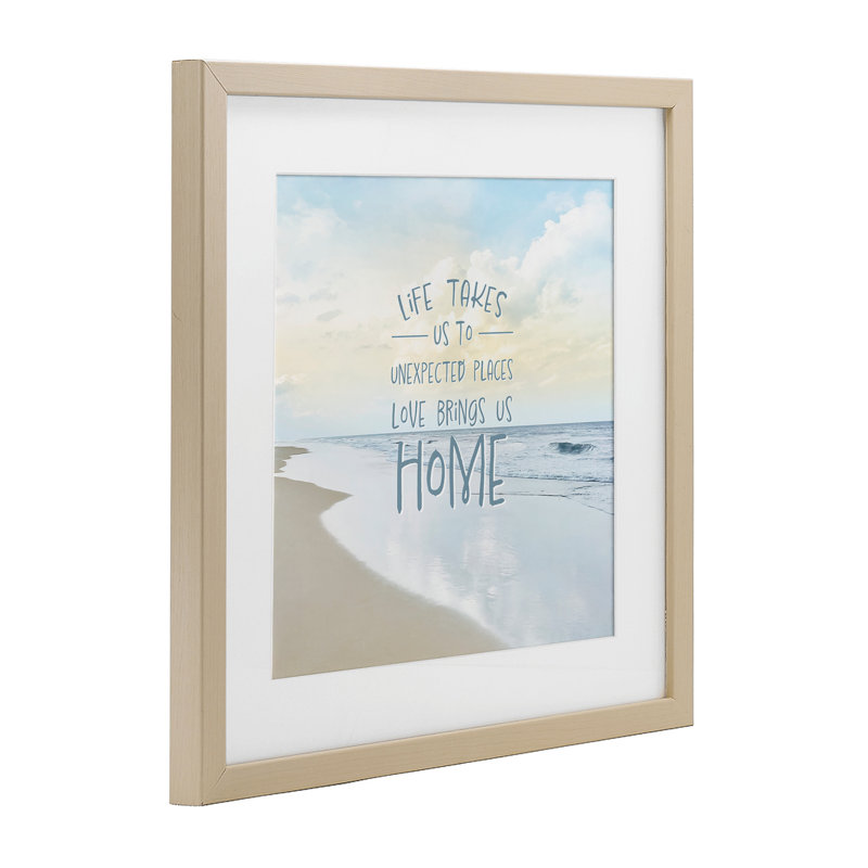 «Love Brings Us Home Inspiration», reproduction encadrée sous verre, conception de Natalie Carpentieri, H 13 po x l 13 po