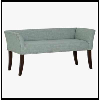 Welburn Upholstered Bench Teal