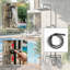 Système de douche à pluie gris industriel Gunmetal avec affichage numérique de la température et interrupteur à clé à 4 voies