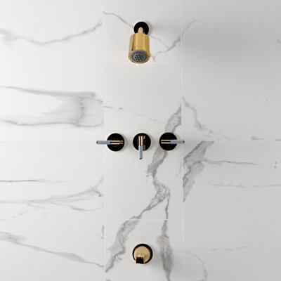 Kingston Brass Verona Triple-Handle Tub And Shower Faucet