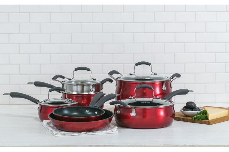 Buy Argos Home 3 Piece Aluminium Pan Set - Red, Pan sets