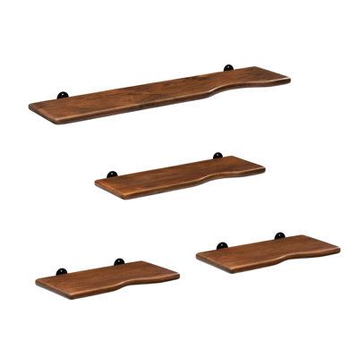 Richmond Solid Mango Wood Wall Mounted Shelves