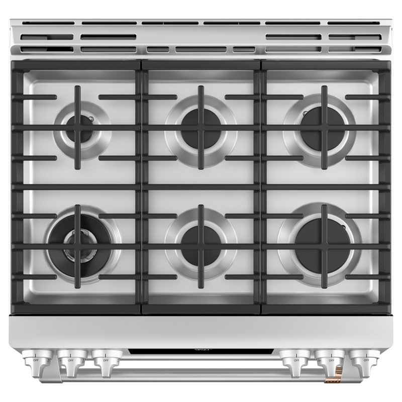 Café 30" 7 cu. ft. Smart Slide-in Dual Fuel Range with Griddle, Stainless Steel