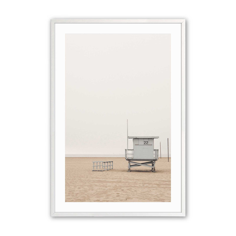 Sandy Sentinel, impression sur rouleau, H 17 po x l 13 po x P 1,25 po, Cadre opaque blanc