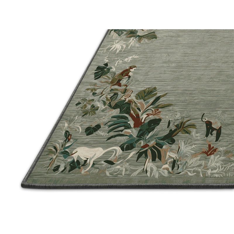 Tapis brun soyeux et moelleux, Carré 4 pi