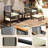 5-Piece Wicker Rattan Patio Conversation Furniture Set with Table & Ottomans