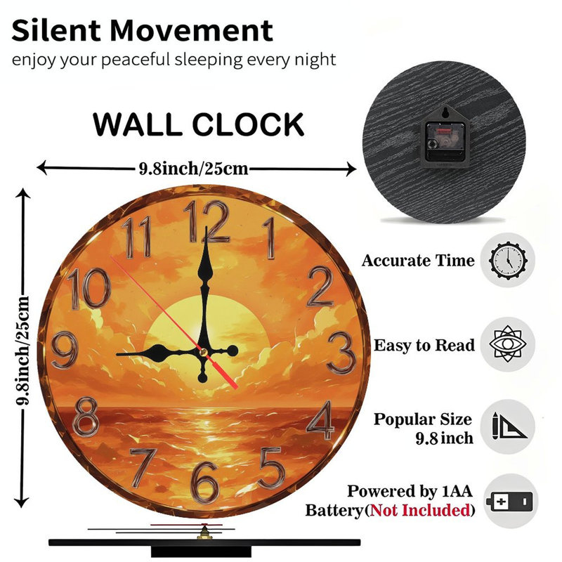 Horloge coucher de soleil