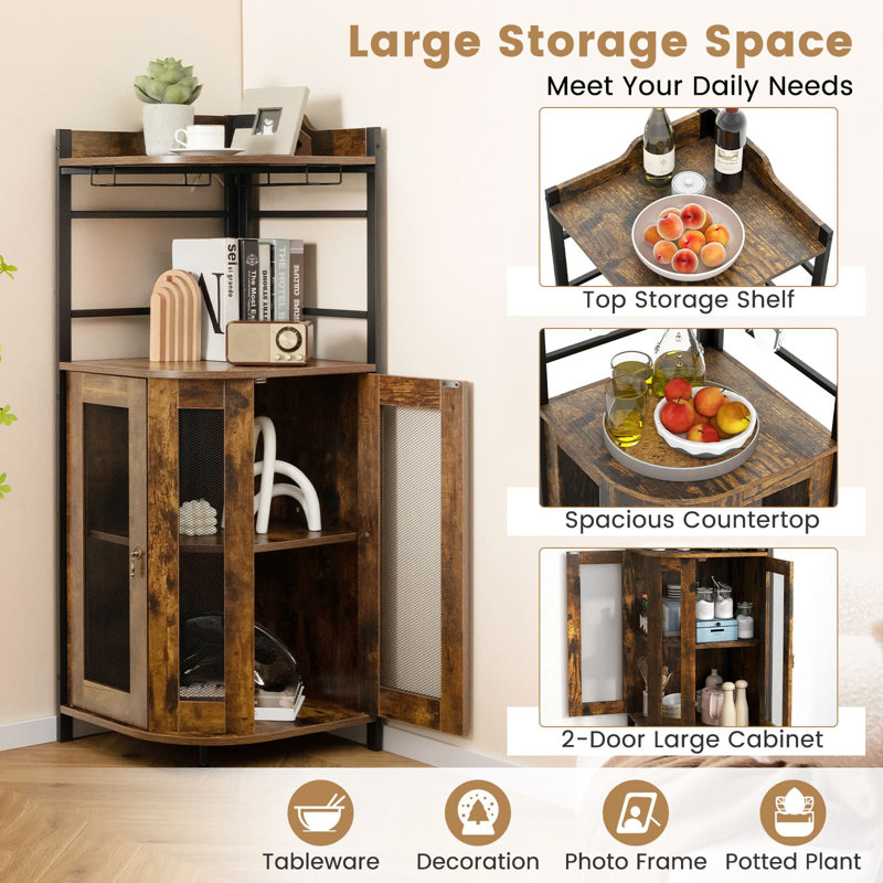 48 cm Iron Mini Bar Cabinet