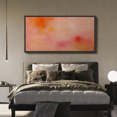 Grande impression sur toile encadrée, reproduction abstraite pour décoration intérieure moderne