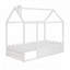 Structure de lit en bois avec clôture-738509981