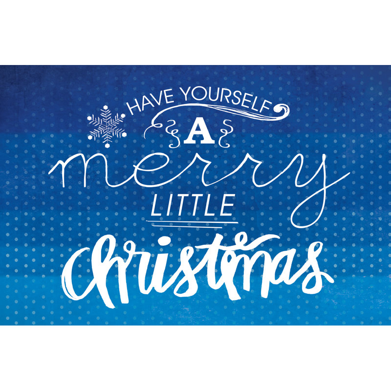 Merry Little Christmas Dots And Ombre - Wrapped Canvas Print, 51cm H x 76cm W x 3.8cm D