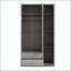 Armoire 3 portes avec miroir, 2 tiroirs et armoire supérieure