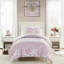 Housse de couette simple / simple en microfibre TG, 2 pièces motif cachemire floral, fermeture à boutons, motif cachemire rose doux et rétro, lavable à la machine