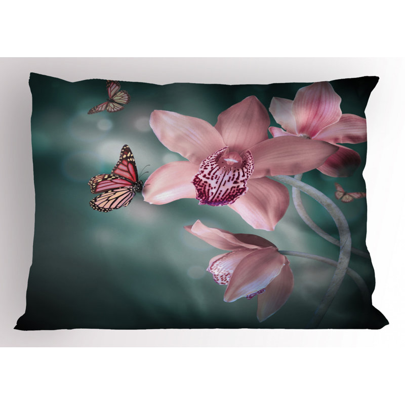 Spring Polyester Floral Sham Set, Twin