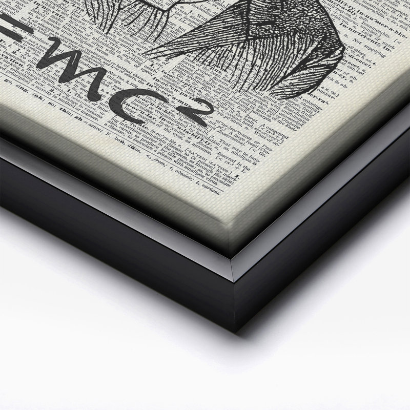 Albert Einstein, Black Framed, Canvas, 11"H x 14"W