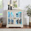 Vitrine à DEL avec portes, construction, tablettes réglables, porte magnétique blanc pour armoire, base,