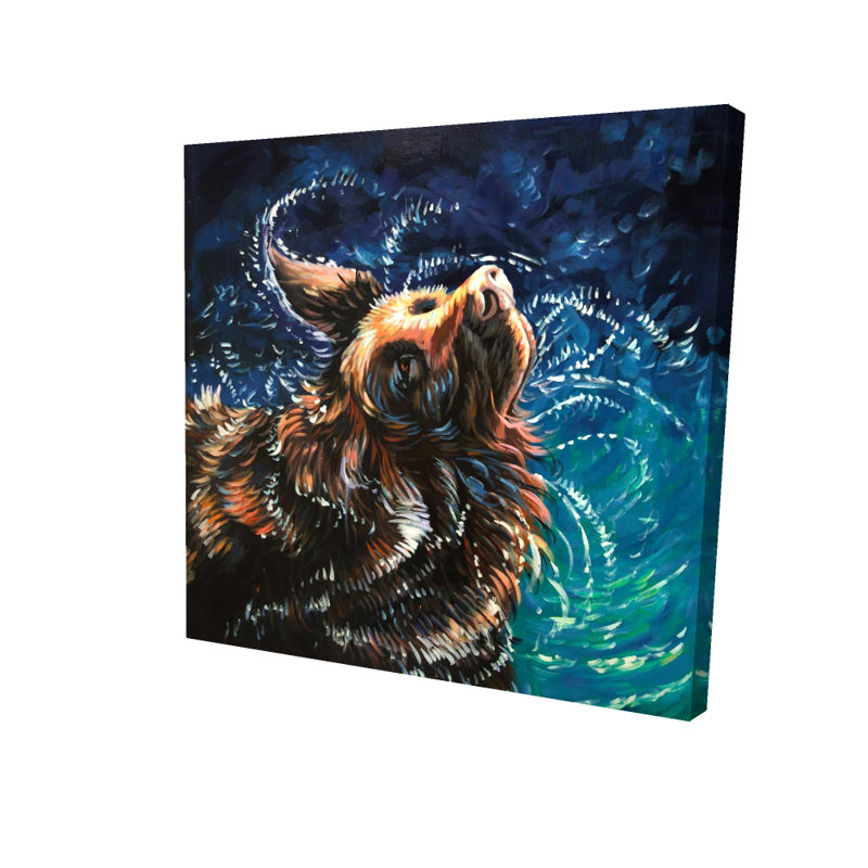 Toile Golden Retriever Wet | Décoration de chambre à coucher