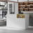 63'' Modern Wood Reception Desk With Storage