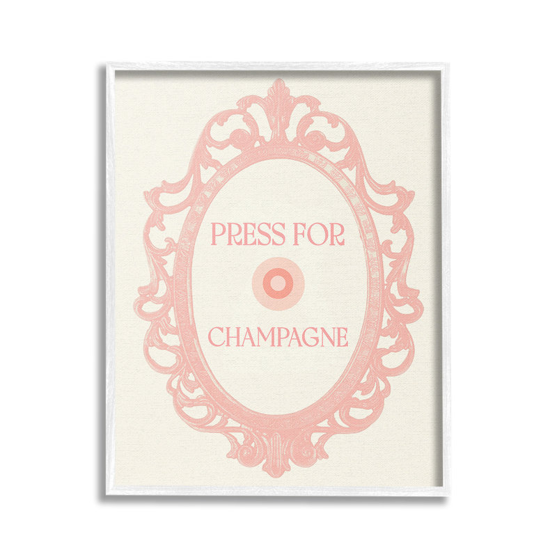 Appuyez surPourChampagneGicléeArt parLil'Tour, H 30 po x l 24 po, Estampe numérique encadrée blanc bord de mer