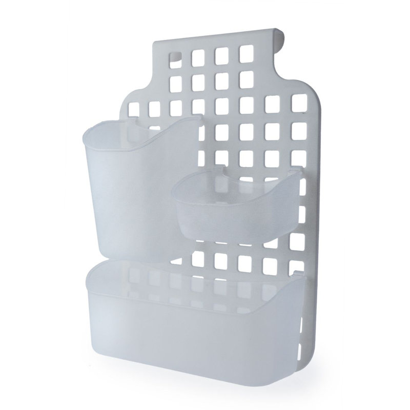 Cabinet Door Organiser Plastic - Slate, 28cm H x 38cm W x 9.5cm D, White